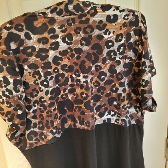 Mixxology LA womens 3X plus size mini dress womens pullover retro short sleeve s - Picture 5 of 6